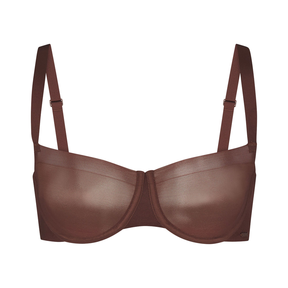 Balconette Bra Skims NO SHOW MOLDED UNLINED Chocolat | 589QZCUNT