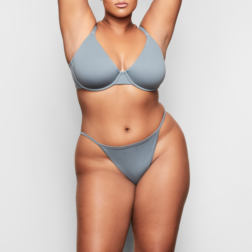Bikini Skims COTTON JERSEY STRING Bleu | 852ISZGJQ