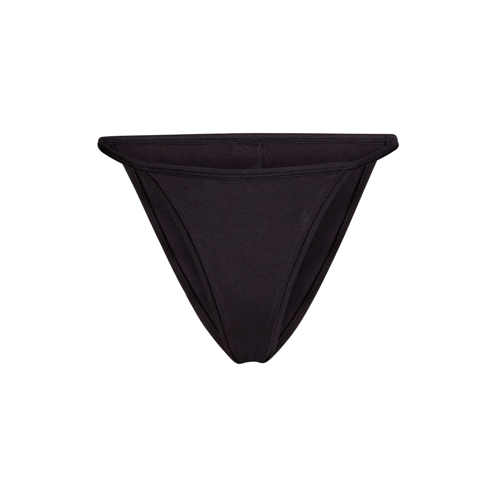 Bikini Skims COTTON JERSEY STRING Noir | 328LCZPOG