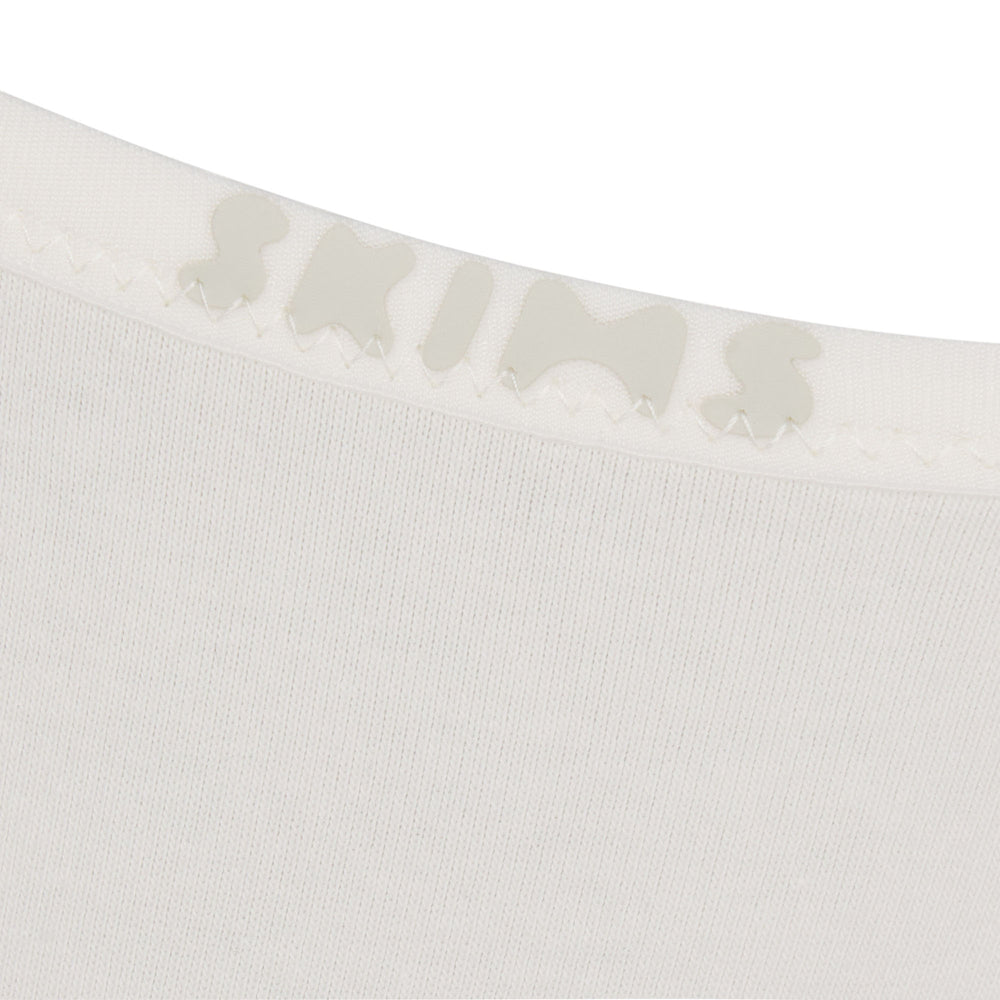 Bikini Skims COTTON LOGO HIGH LEG Blanche | 820TQPVWL