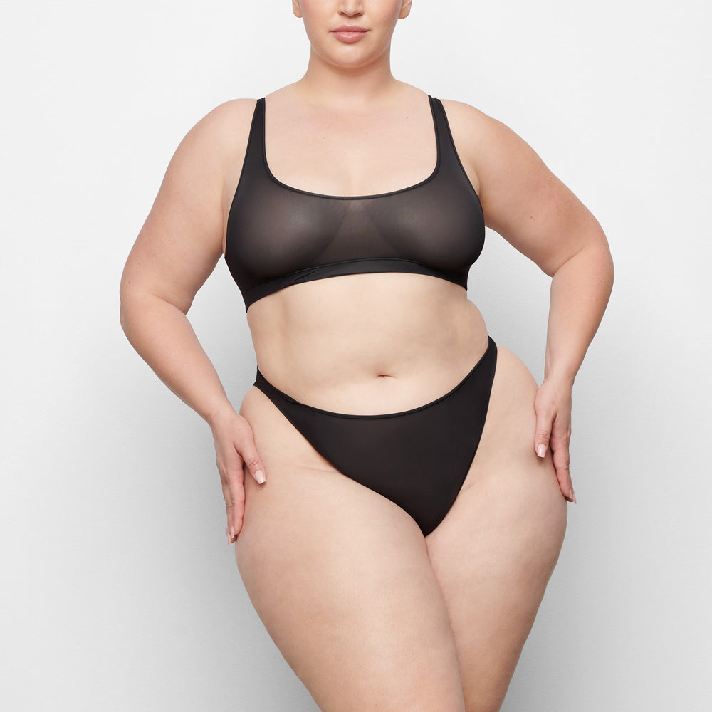 Bikini Skims JELLY SHEER HIGH CUT Noir | 856LIBSNF