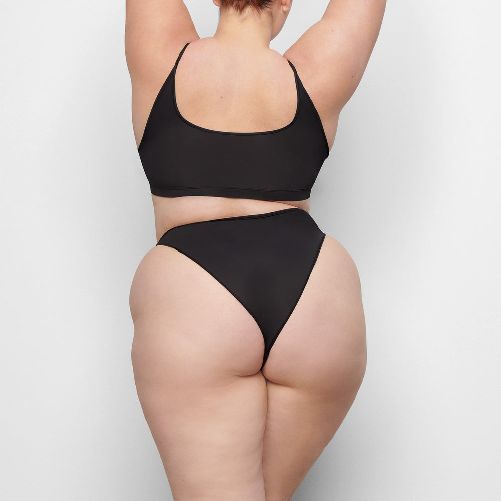 Bikini Skims JELLY SHEER HIGH CUT Noir | 856LIBSNF