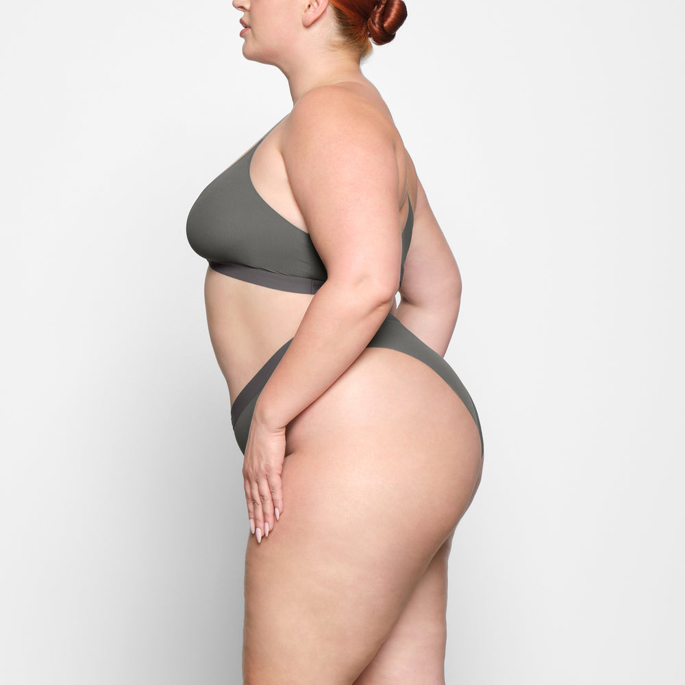 Bikini Skims SMOOTH RIB Grise Foncé | 435VEHWYS