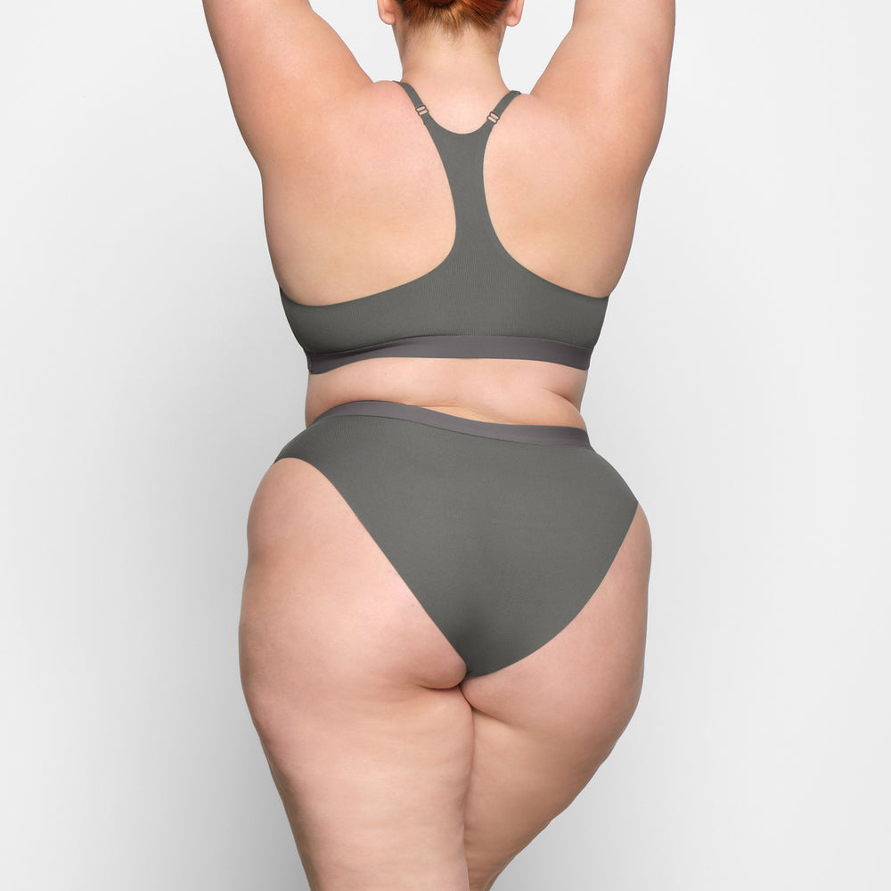 Bikini Skims SMOOTH RIB Grise Foncé | 435VEHWYS