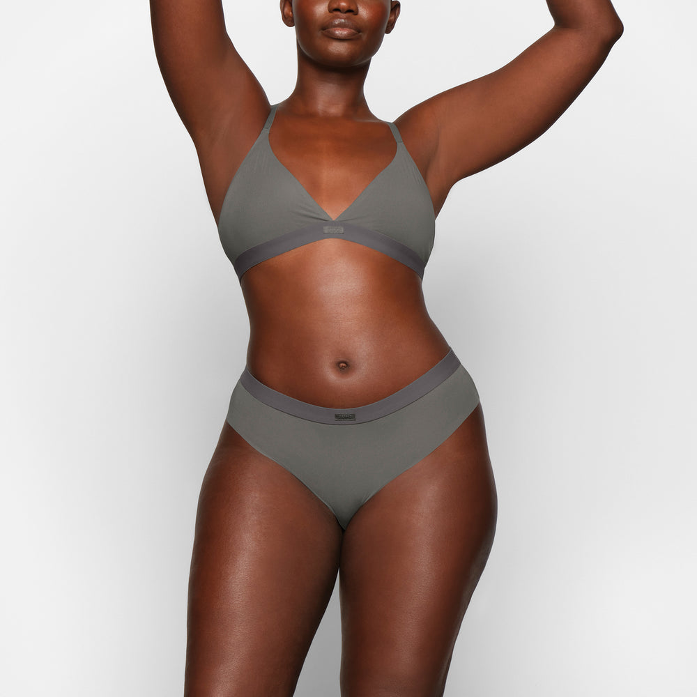 Bikini Skims SMOOTH RIB Grise Foncé | 435VEHWYS