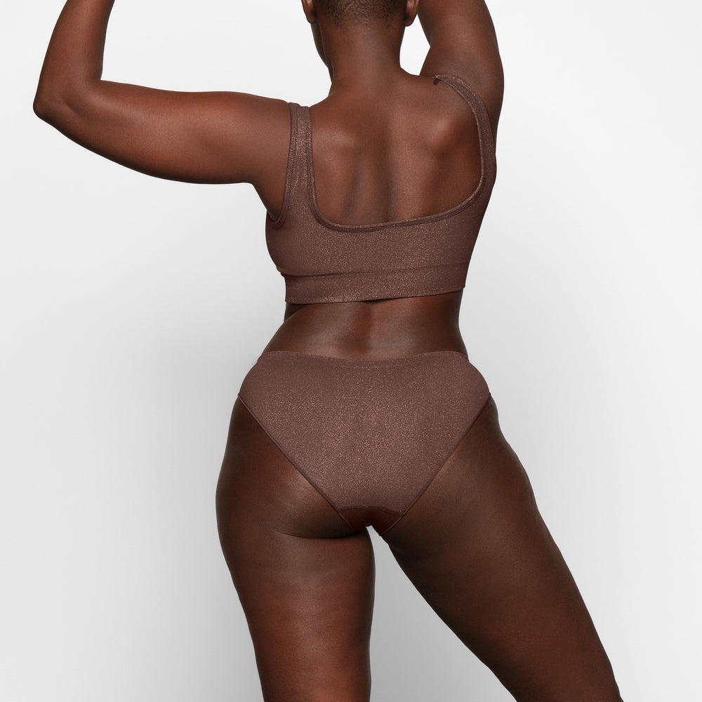 Bikini Skims SOFT SMOOTHING SHINE Chocolat | 492UJCGZX