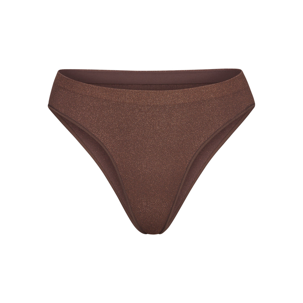 Bikini Skims SOFT SMOOTHING SHINE Chocolat | 492UJCGZX