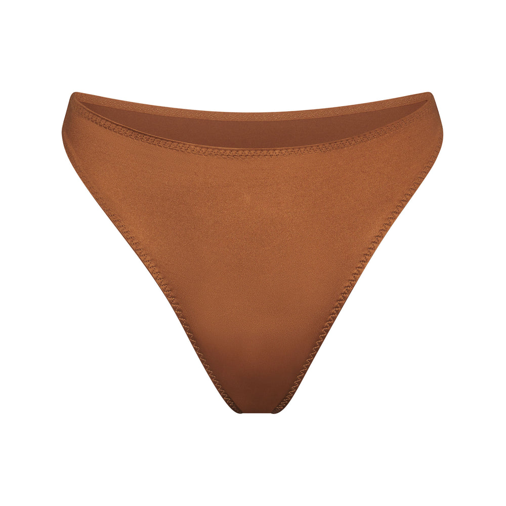 Bikini Skims STRETCH SATIN HIGH LEG Abricot | 682WOEMVR