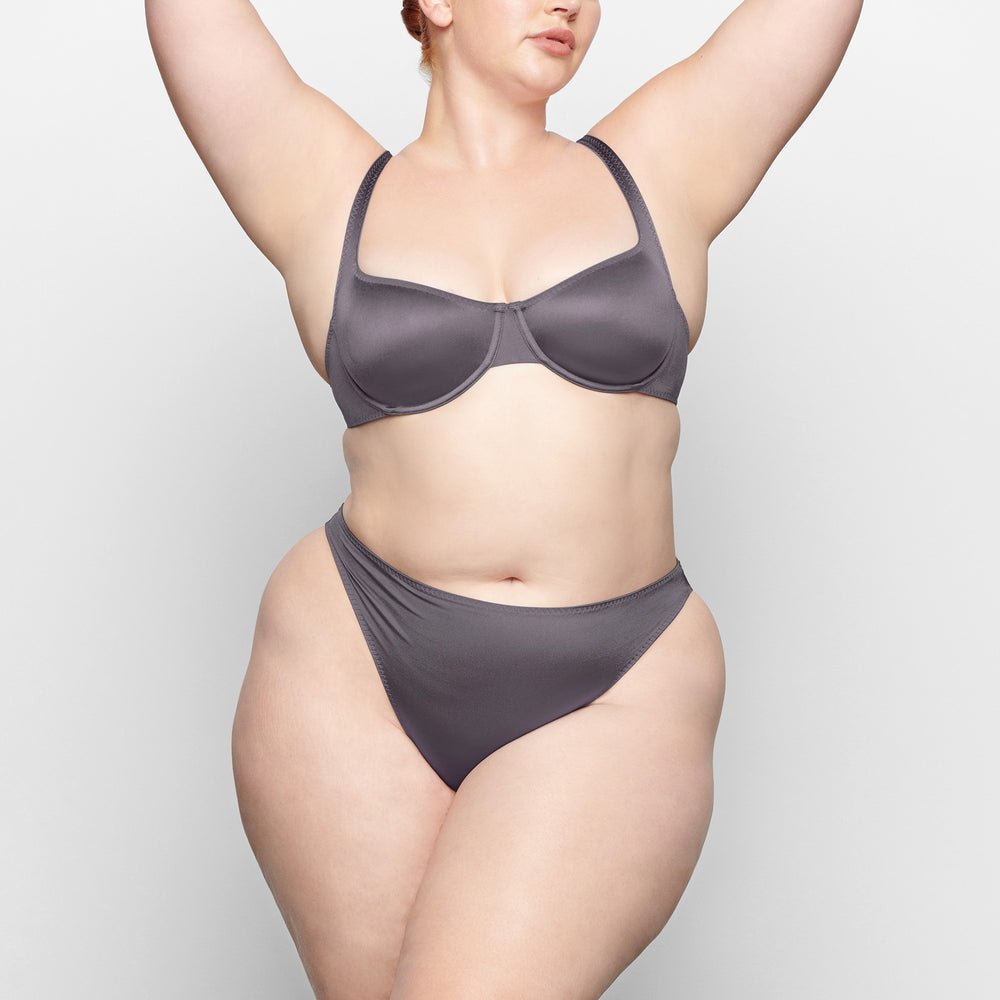 Bikini Skims STRETCH SATIN HIGH LEG Violette | 902XKSORF