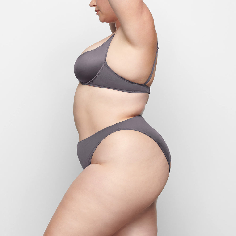 Bikini Skims STRETCH SATIN HIGH LEG Violette | 902XKSORF
