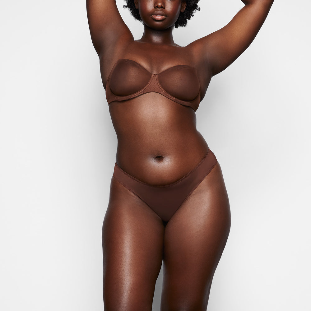 Bikini Skims ULTRA FINE MESH Chocolat | 058XOAEIK