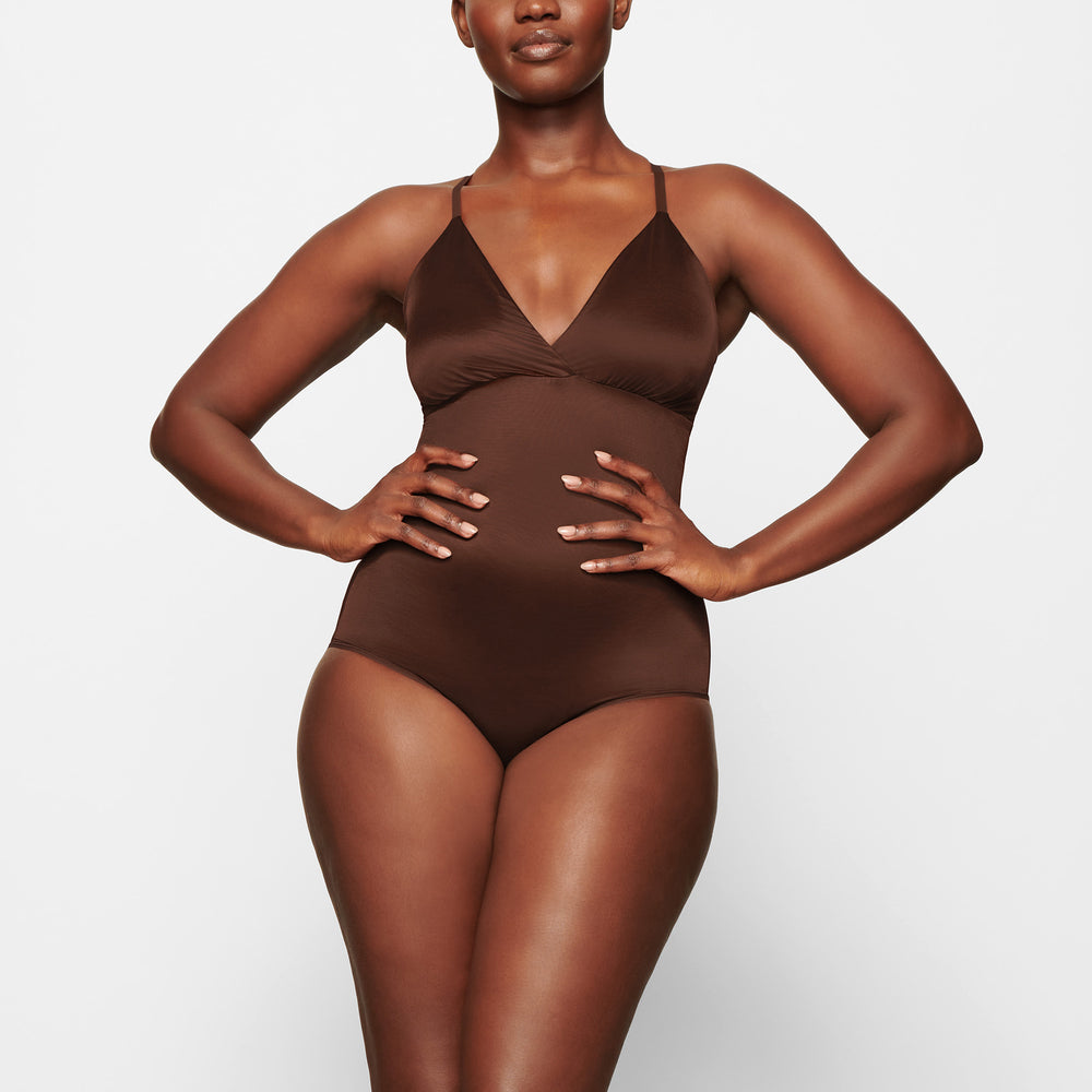 Body Skims BARELY THERE BODYSUIT BRIEF W/ SNAPS Chocolat | 208XBUFAJ