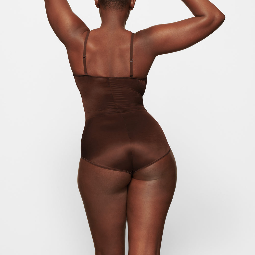 Body Skims BARELY THERE BODYSUIT BRIEF W/ SNAPS Chocolat | 208XBUFAJ