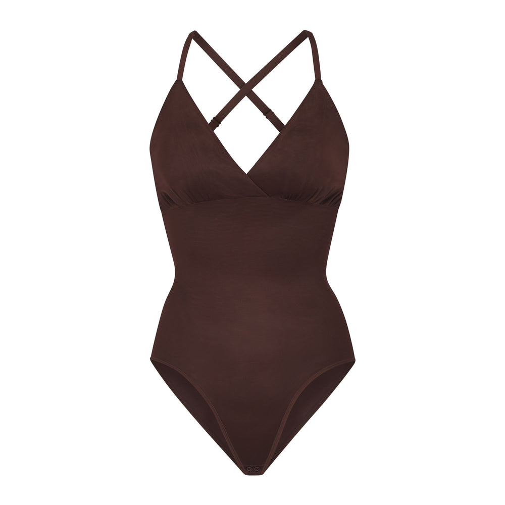 Body Skims BARELY THERE BODYSUIT BRIEF W/ SNAPS Chocolat | 208XBUFAJ