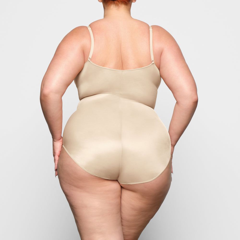 Body Skims BARELY THERE BODYSUIT BRIEF W/ SNAPS Marron | 216NVSUCQ