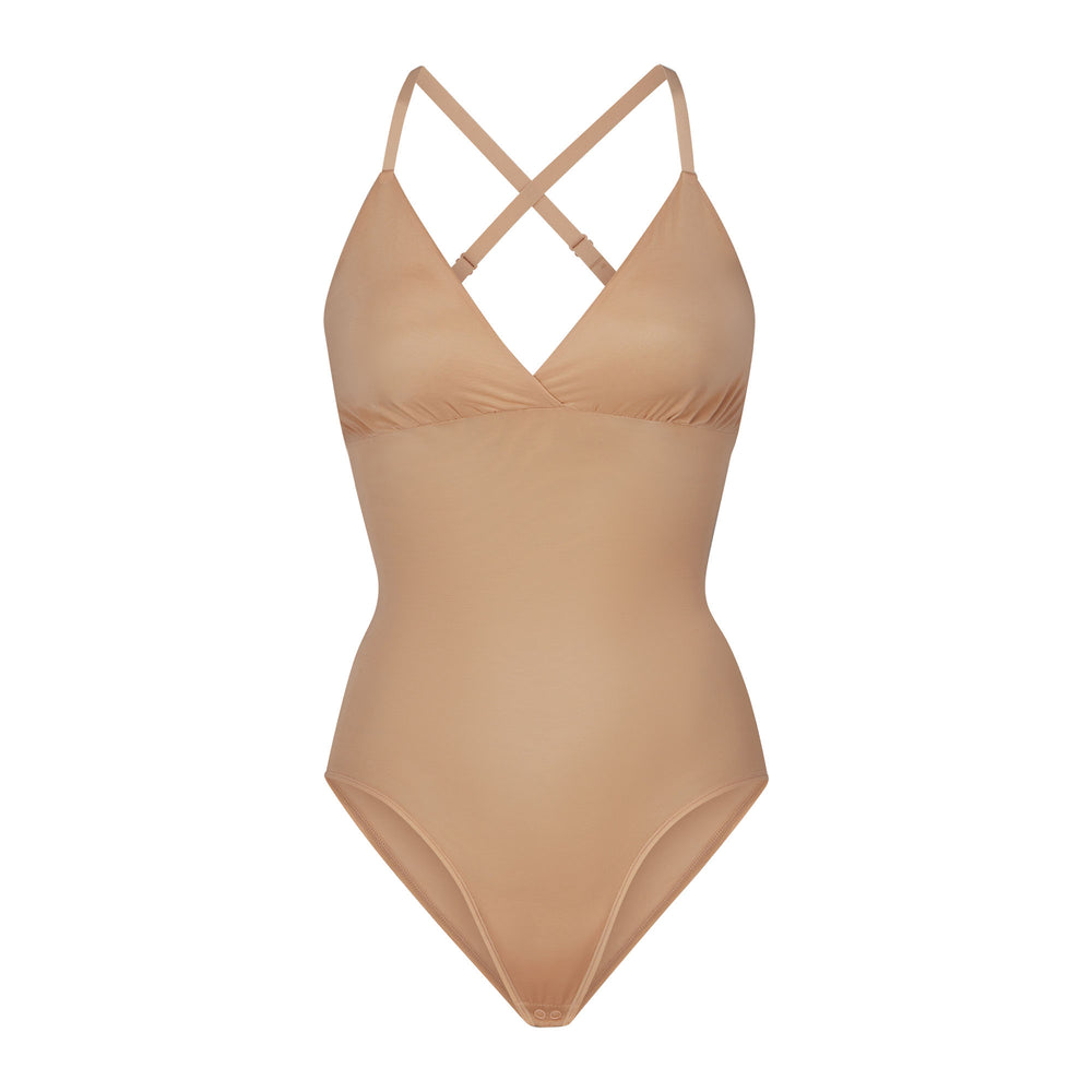 Body Skims BARELY THERE BODYSUIT BRIEF W/ SNAPS Beige | 593XEPZLW