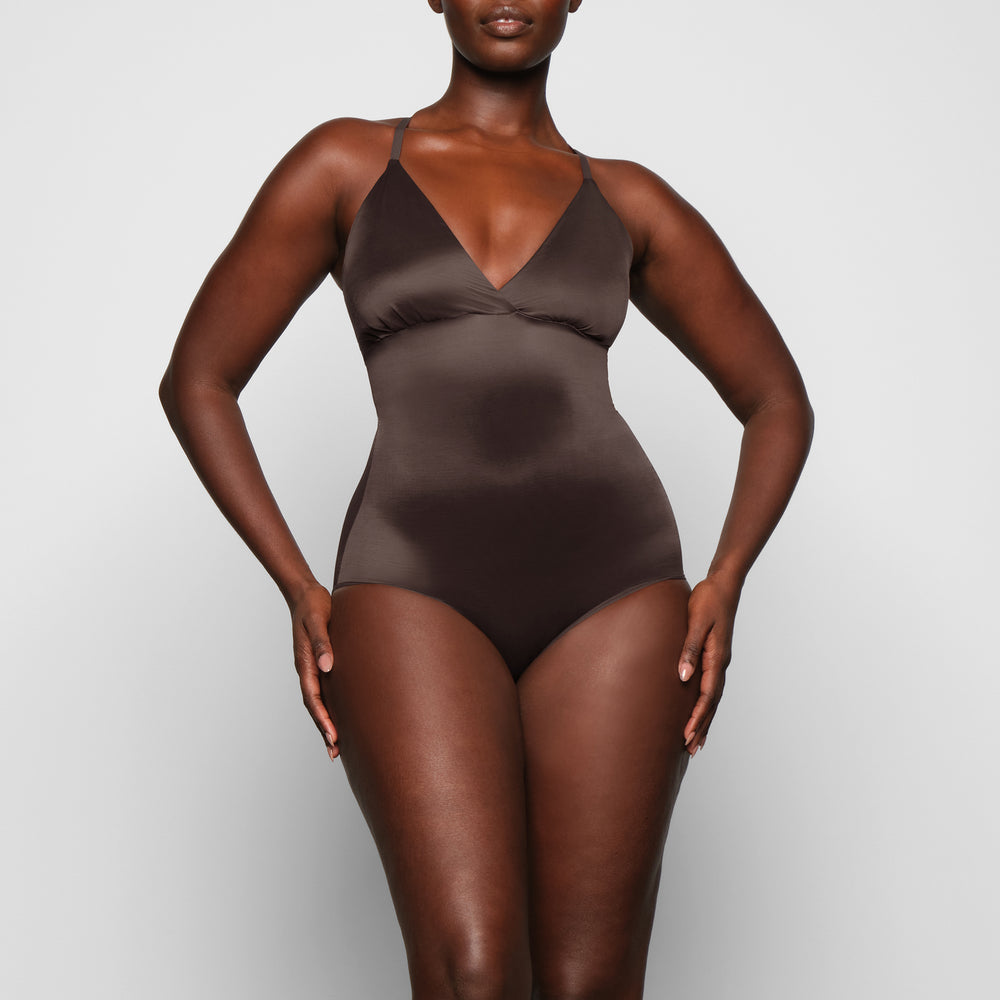 Body Skims BARELY THERE BODYSUIT BRIEF W/ SNAPS Cafe | 701ACSLBP