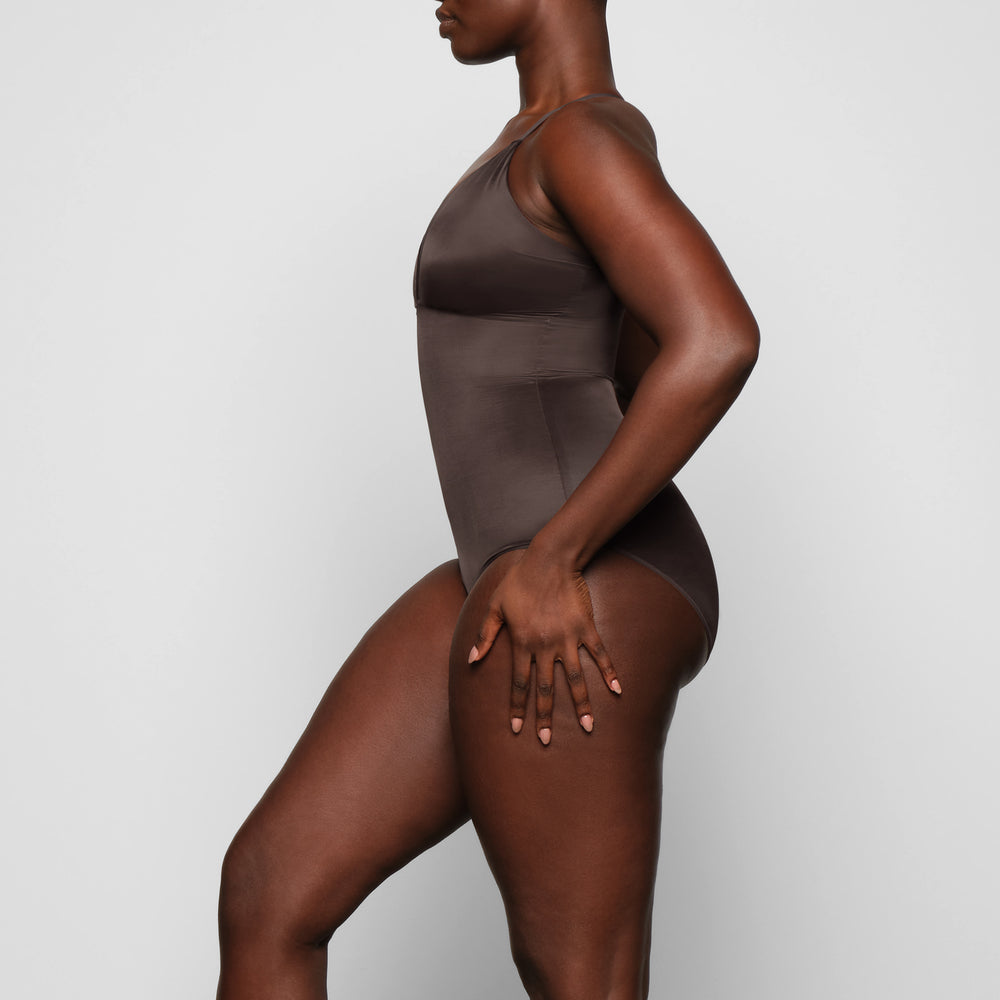 Body Skims BARELY THERE BODYSUIT BRIEF W/ SNAPS Cafe | 701ACSLBP