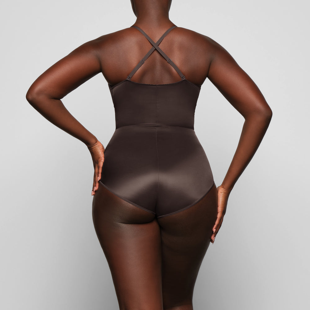 Body Skims BARELY THERE BODYSUIT BRIEF W/ SNAPS Cafe | 701ACSLBP