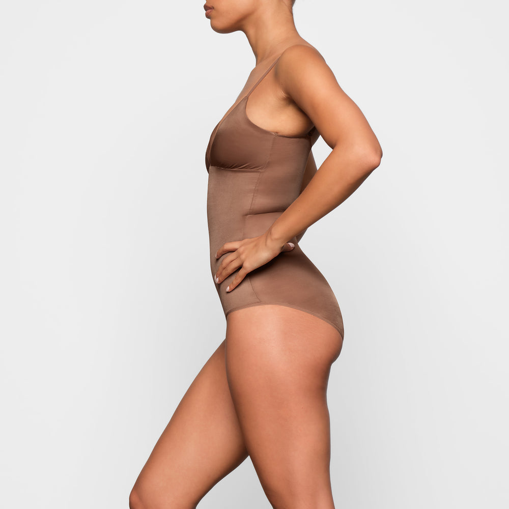 Body Skims BARELY THERE BODYSUIT BRIEF W/ SNAPS Marron | 705KELPBJ