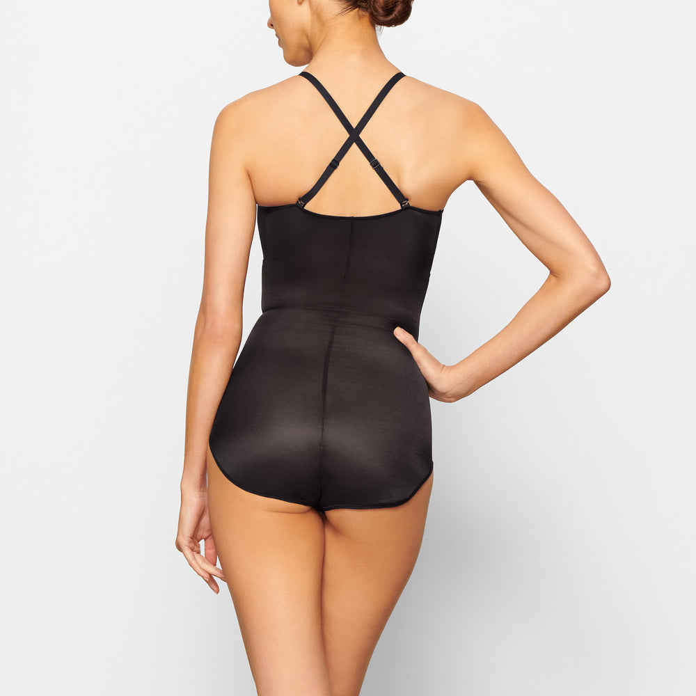 Body Skims BARELY THERE BODYSUIT BRIEF W/ SNAPS Noir | 862EKLJQY