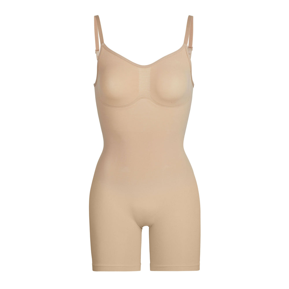 Body Skims SCULPTING BODYSUIT MID THIGH W. OPEN GUSSET Beige | 257CHTZEB