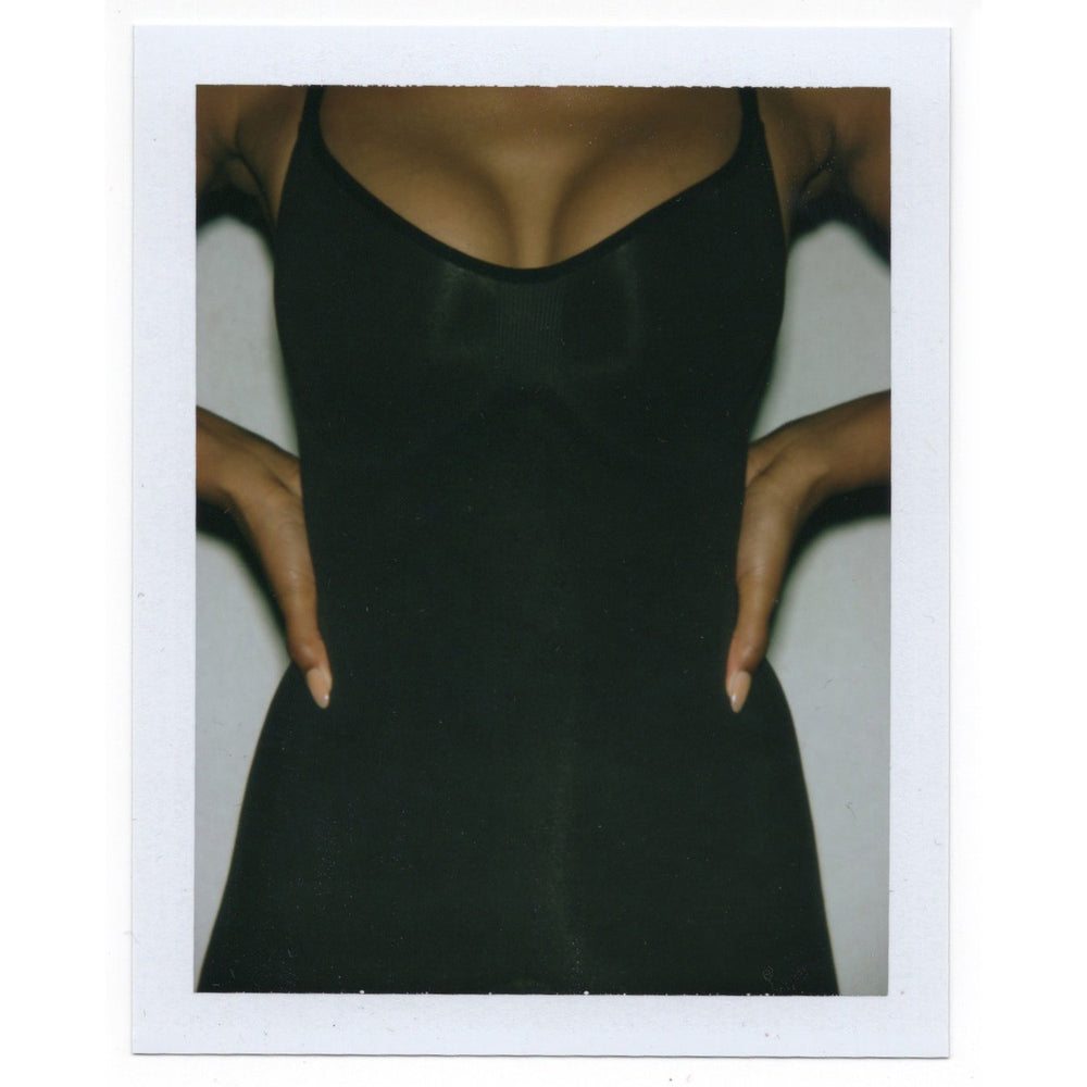 Body Skims SCULPTING BODYSUIT MID THIGH W. OPEN GUSSET Noir | 673QBRLPJ