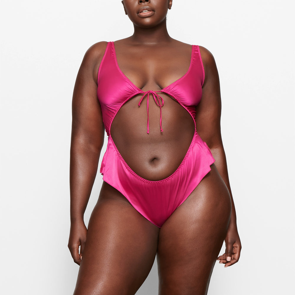 Body Skims WOVEN SHINE TIE FRONT Rose | 648HVEYBQ