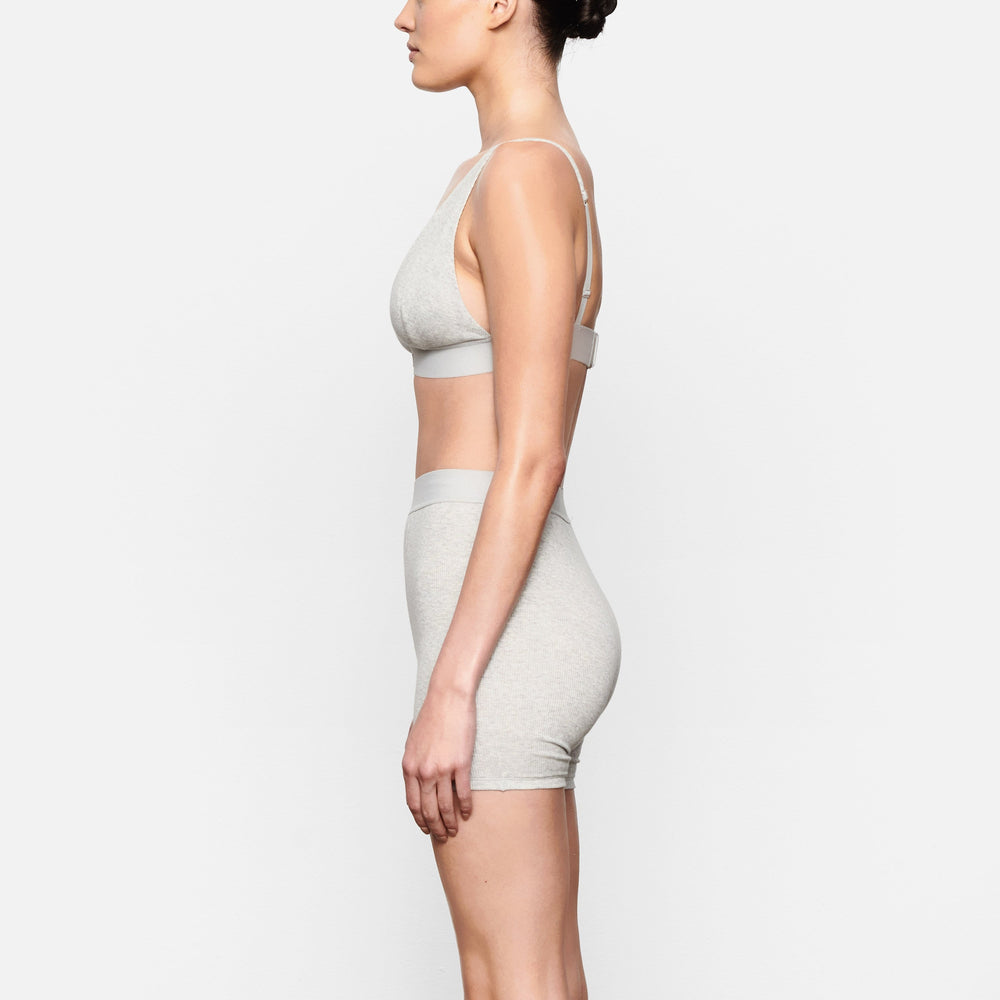 Boxer Shorts Skims COTTON RIB Grise Clair | 708FXHLDN