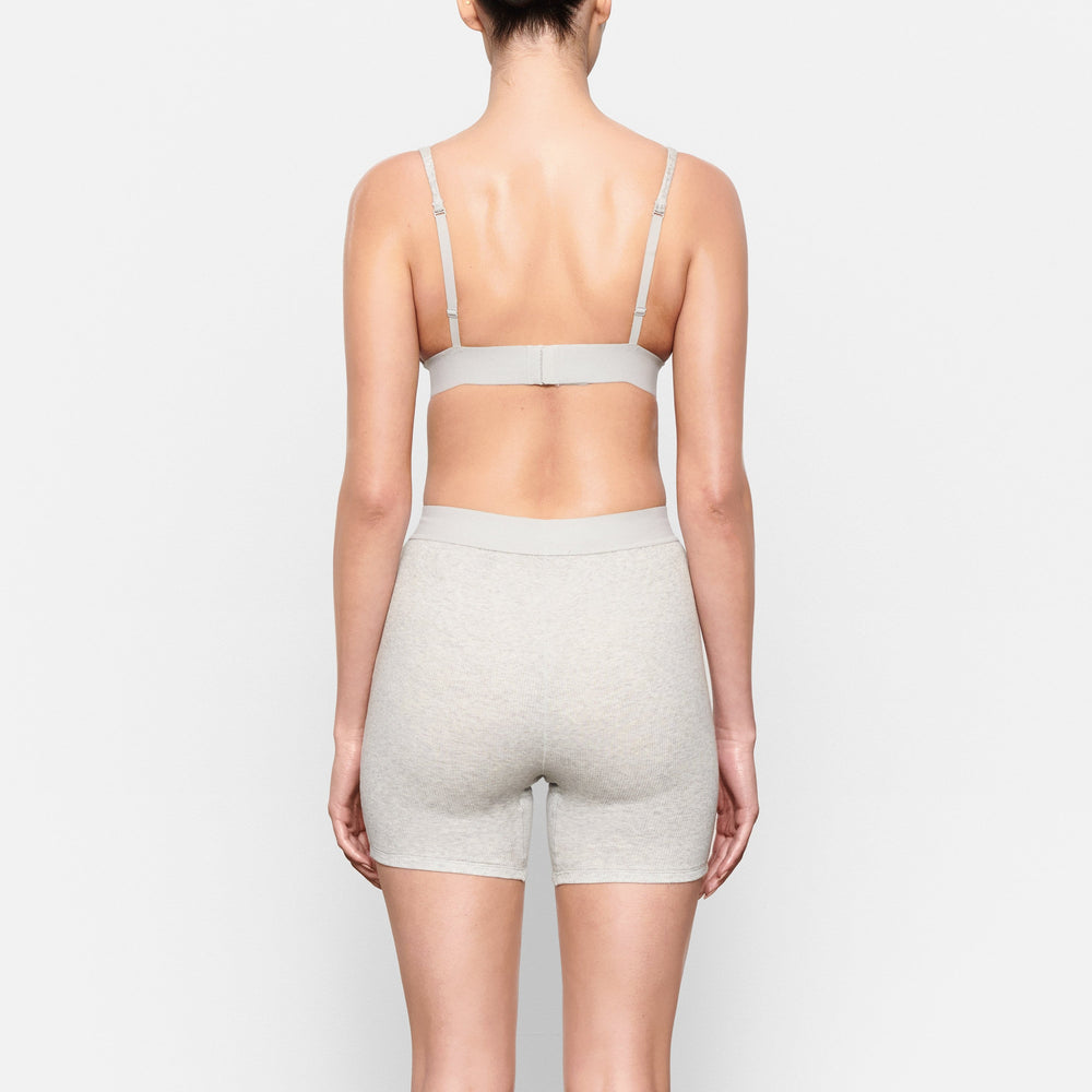 Boxer Shorts Skims COTTON RIB Grise Clair | 708FXHLDN