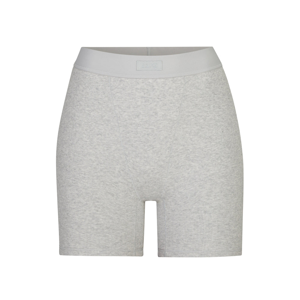 Boxer Shorts Skims COTTON RIB Grise Clair | 708FXHLDN