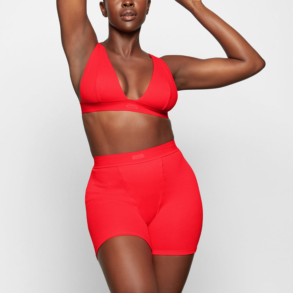 Boxer Shorts Skims COTTON RIB Rouge | 543YXVSCE