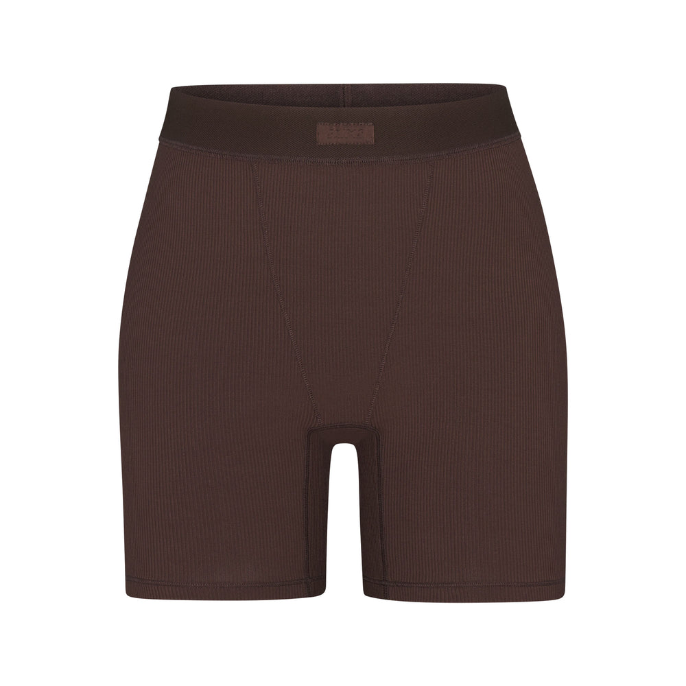 Boxer Shorts Skims SOFT LOUNGE Chocolat | 817NABDZE