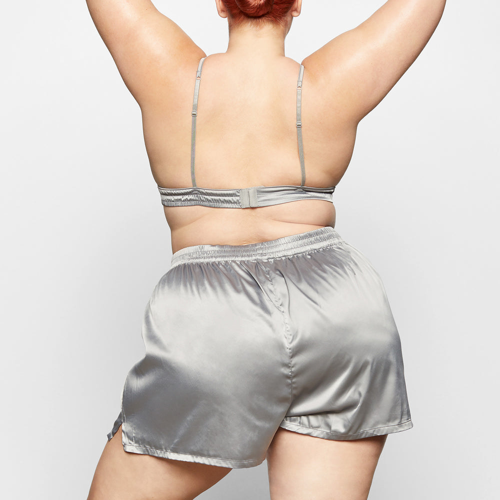 Boxer Shorts Skims WOVEN SHINE Grise Clair | 498LDQTJV