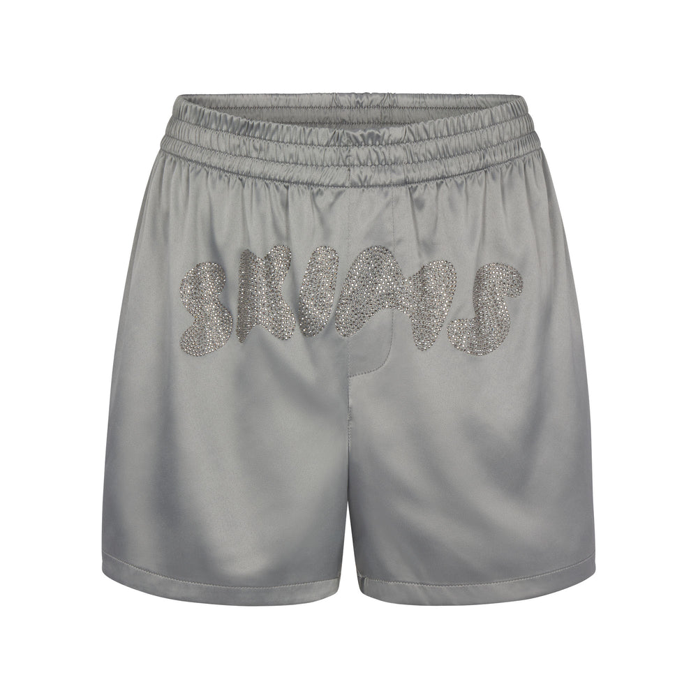 Boxer Shorts Skims WOVEN SHINE Grise Clair | 498LDQTJV