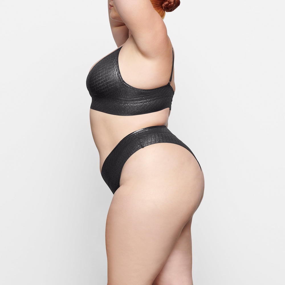 Boy Short Skims LOGO MESH FOIL Noir | 693MVZTOB