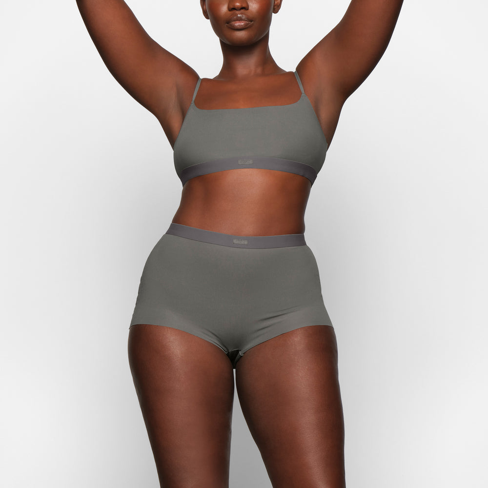 Boy Short Skims SMOOTH RIB Grise Foncé | 417RYVTJB