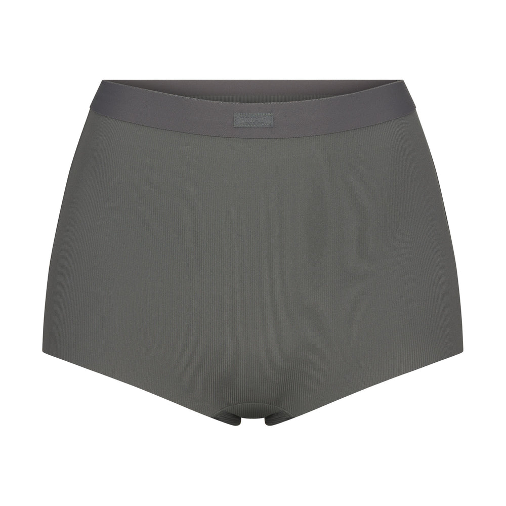 Boy Short Skims SMOOTH RIB Grise Foncé | 417RYVTJB