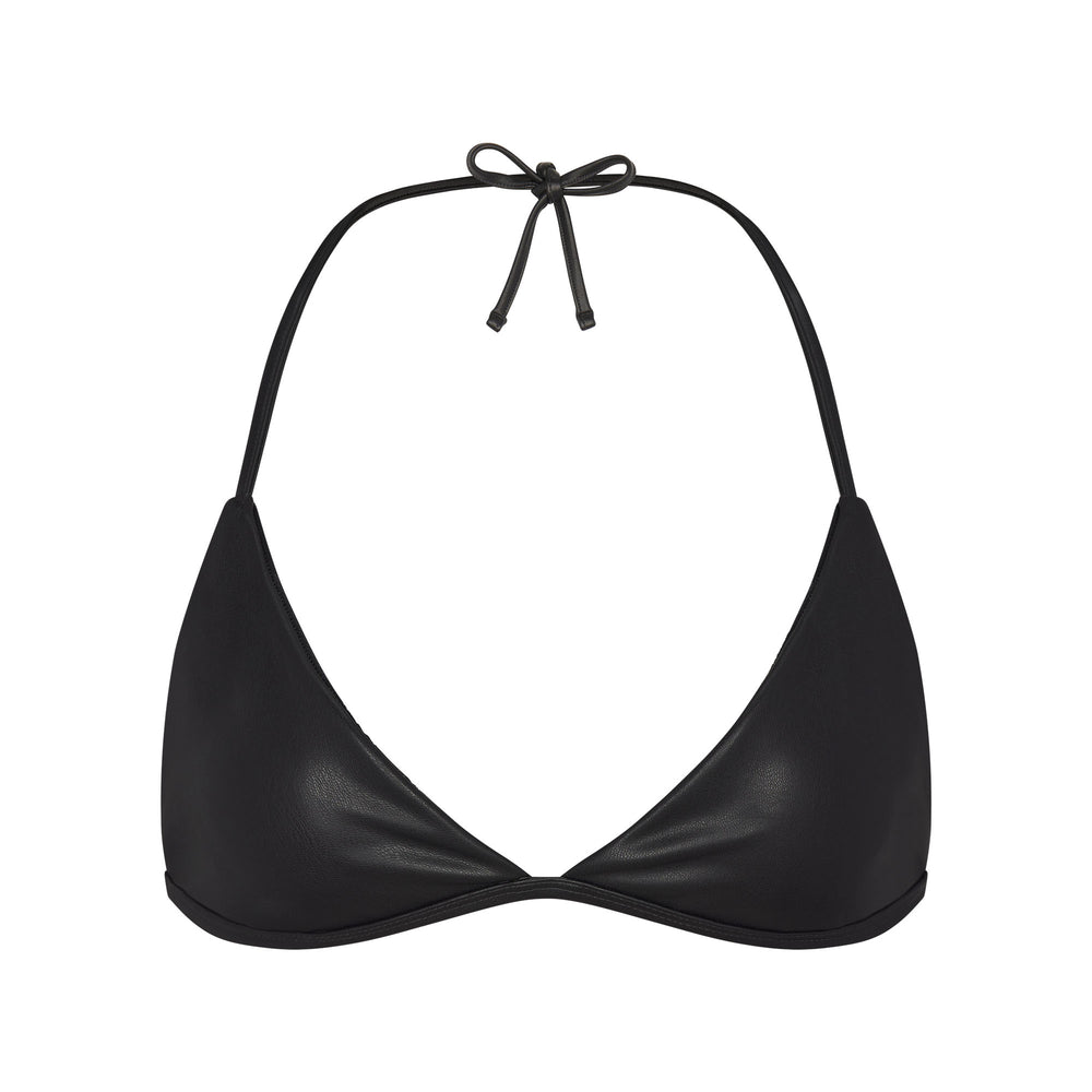 Bralette Skims FAUX LEATHER TRIANGLE Noir | 012QOEAGV