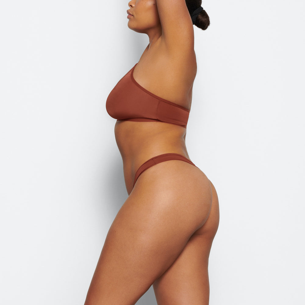Bralette Skims JELLY SHEER SCOOP HALTER Marron | 814UPONKY