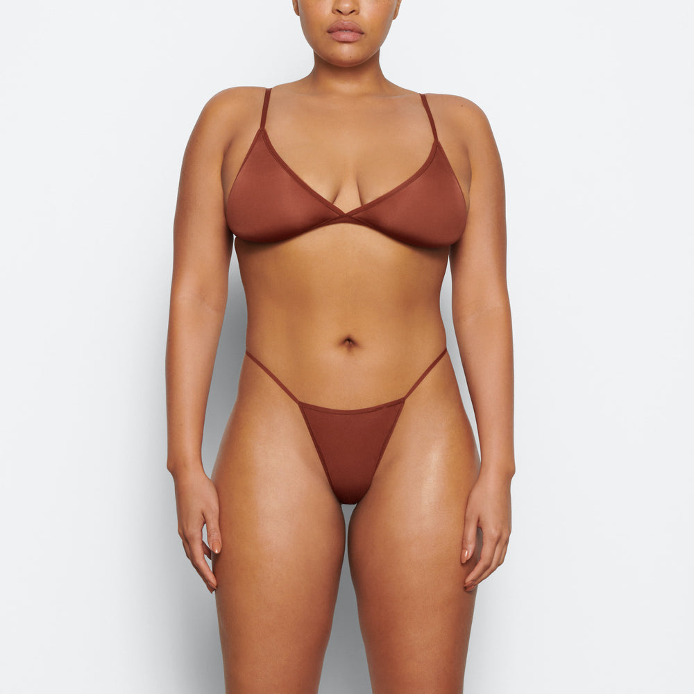 Bralette Skims JELLY SHEER SEAMED TRIANGLE Marron | 187CZNSBD
