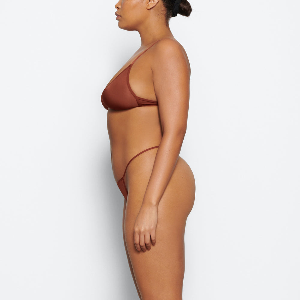 Bralette Skims JELLY SHEER SEAMED TRIANGLE Marron | 187CZNSBD