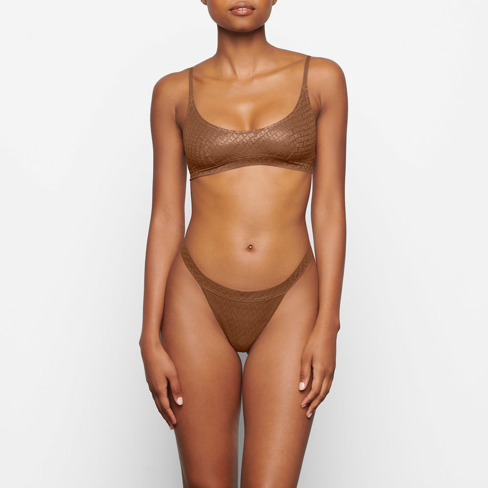 Bralette Skims LOGO MESH FOIL SKIMPY TRIANGLE Marron | 832YCGKUT