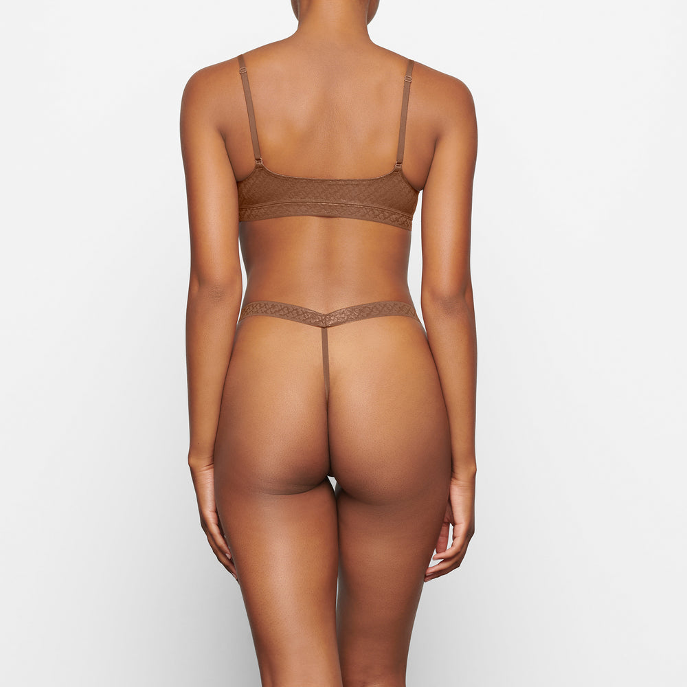 Bralette Skims LOGO MESH FOIL SKIMPY TRIANGLE Marron | 832YCGKUT