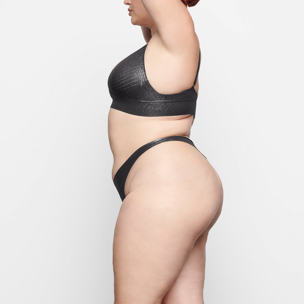 Bralette Skims LOGO MESH FOIL TRIANGLE Noir | 895RXTYDM