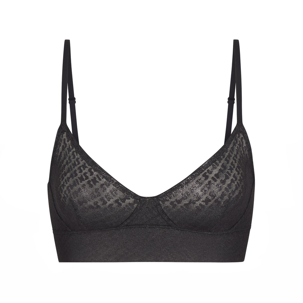 Bralette Skims LOGO MESH FOIL TRIANGLE Noir | 895RXTYDM