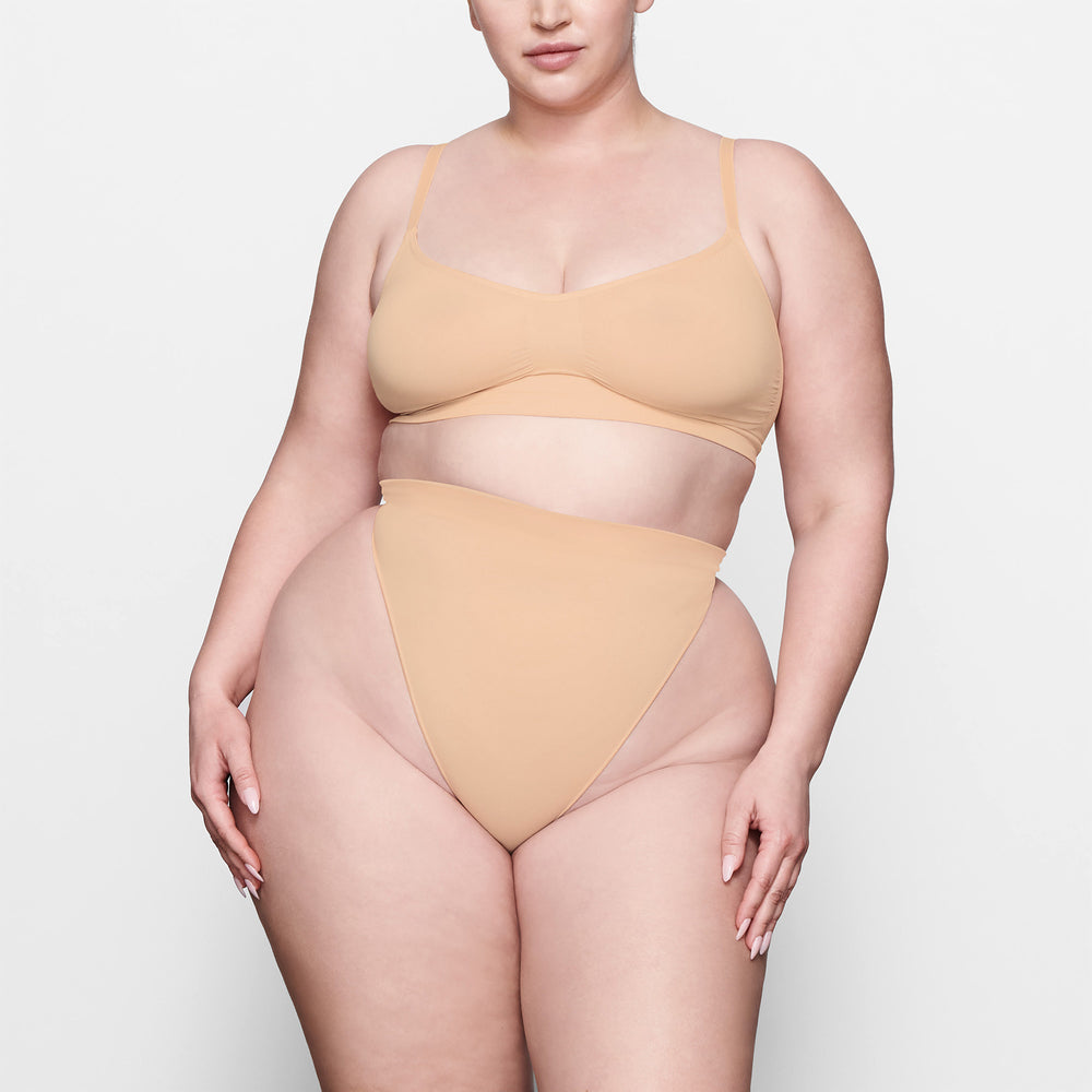 Bralette Skims SCULPTING SCOOP NECK Beige | 351DXEILW