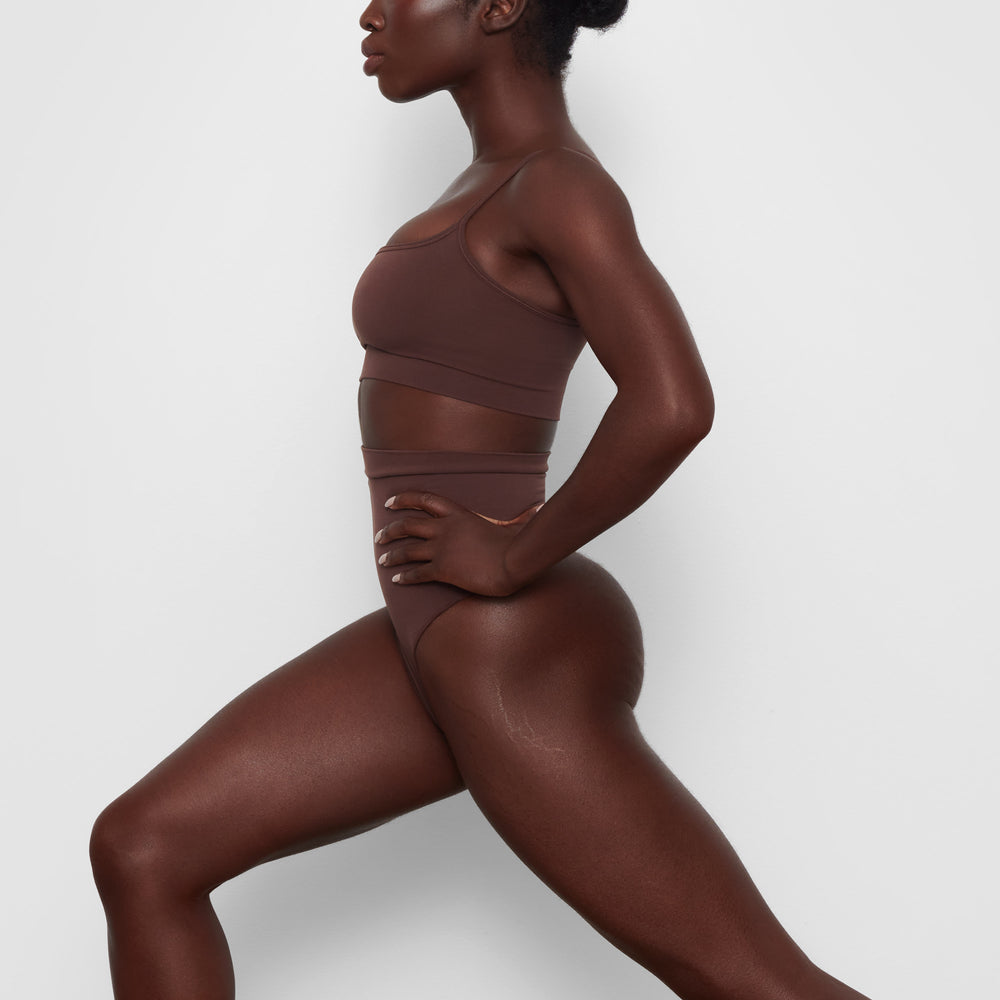 Bralette Skims SCULPTING SCOOP NECK Chocolat | 392GKWOVQ