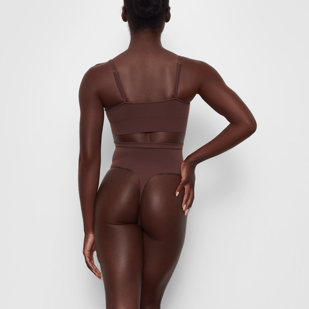 Bralette Skims SCULPTING SCOOP NECK Chocolat | 392GKWOVQ