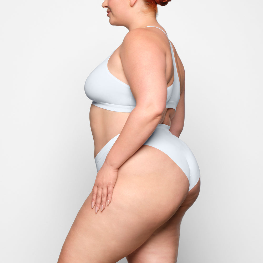 Bralette Skims SMOOTH RIB RACERBACK TRIANGLE Blanche | 471PSRJBE